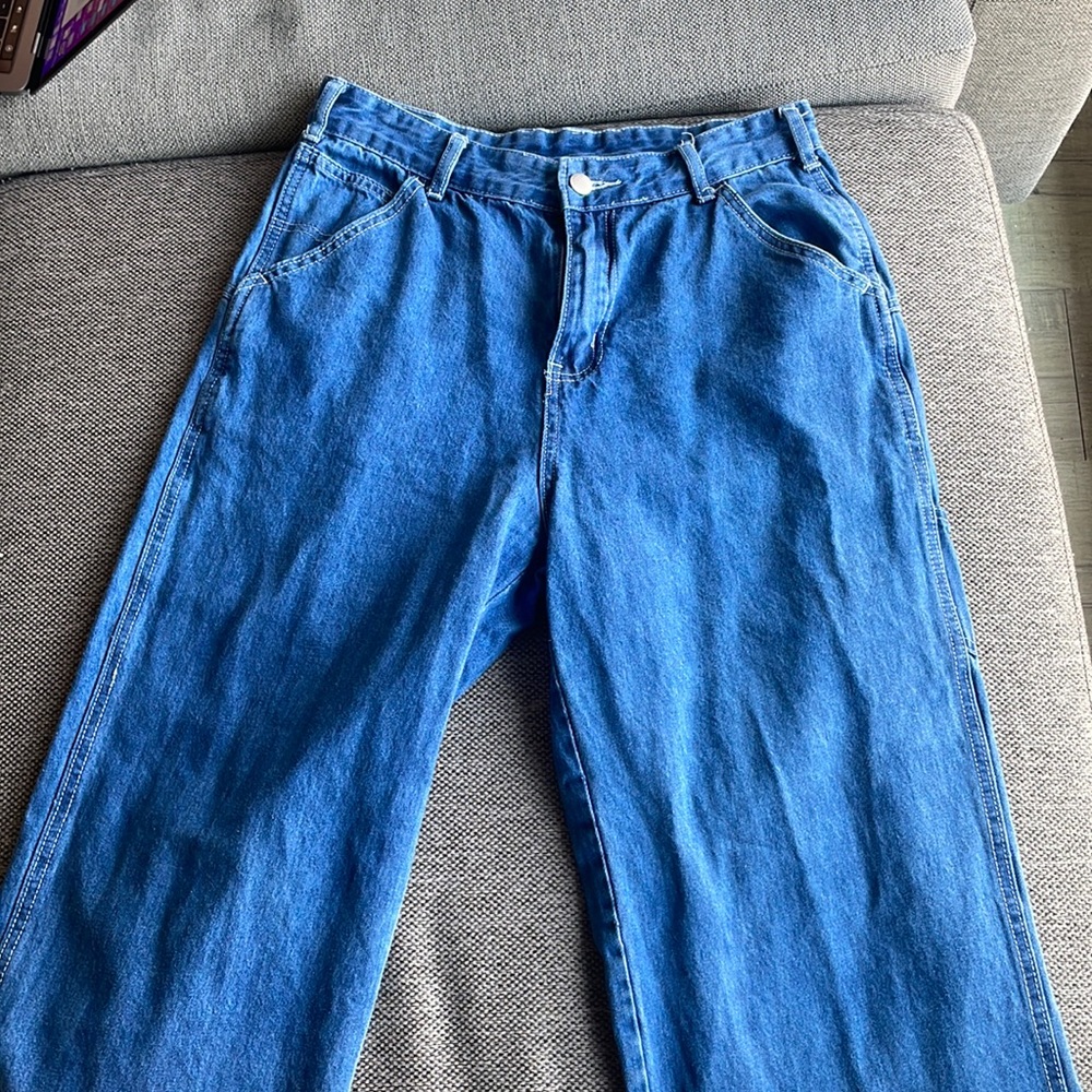 Blue trucker jean
